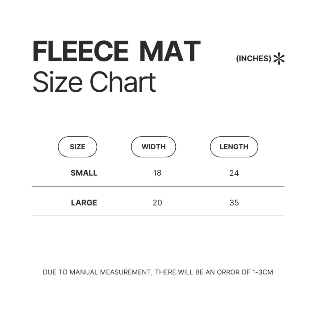 Fleece Mat Size Chart - Juice Wrld Store